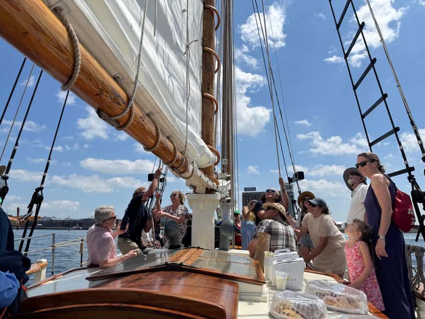 Boston: Sunday Pastry & Prosecco Sail on Boston Harbor - Fan Pier boarding, the Liberty Fleet sign, and finding the Liberty Star