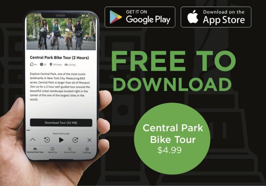 Central Park: Self-guided Bike Tour App - Audio + Written - Restroom Locations and Photo-Stop Planning So You Don’t Rush