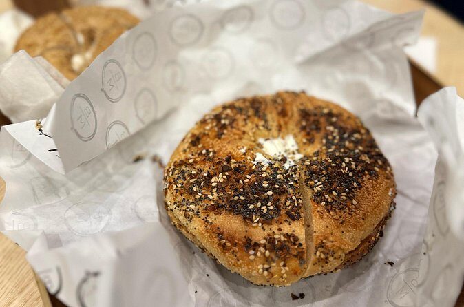 Iconic NYC Breakfast Food & Landmark Tour: Coffee, Bagel, Donut + - The Red Flame Diner Stop: Blueberry Pancakes With Real Maple Syrup