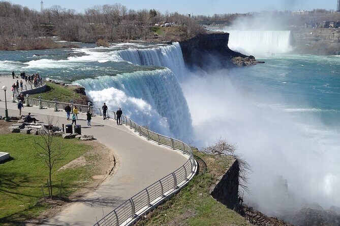 Niagara Bliss Tour With Maid of Mist, Cave of Winds & More (USA) - Observation Tower: panoramic photos of all three falls